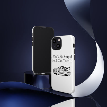I Can't Fix Stupid Wheel Lift Tow Truck iPhone Case