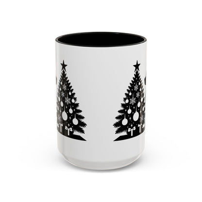 Golden Christmas Tree 2-Tone Coffee Mug