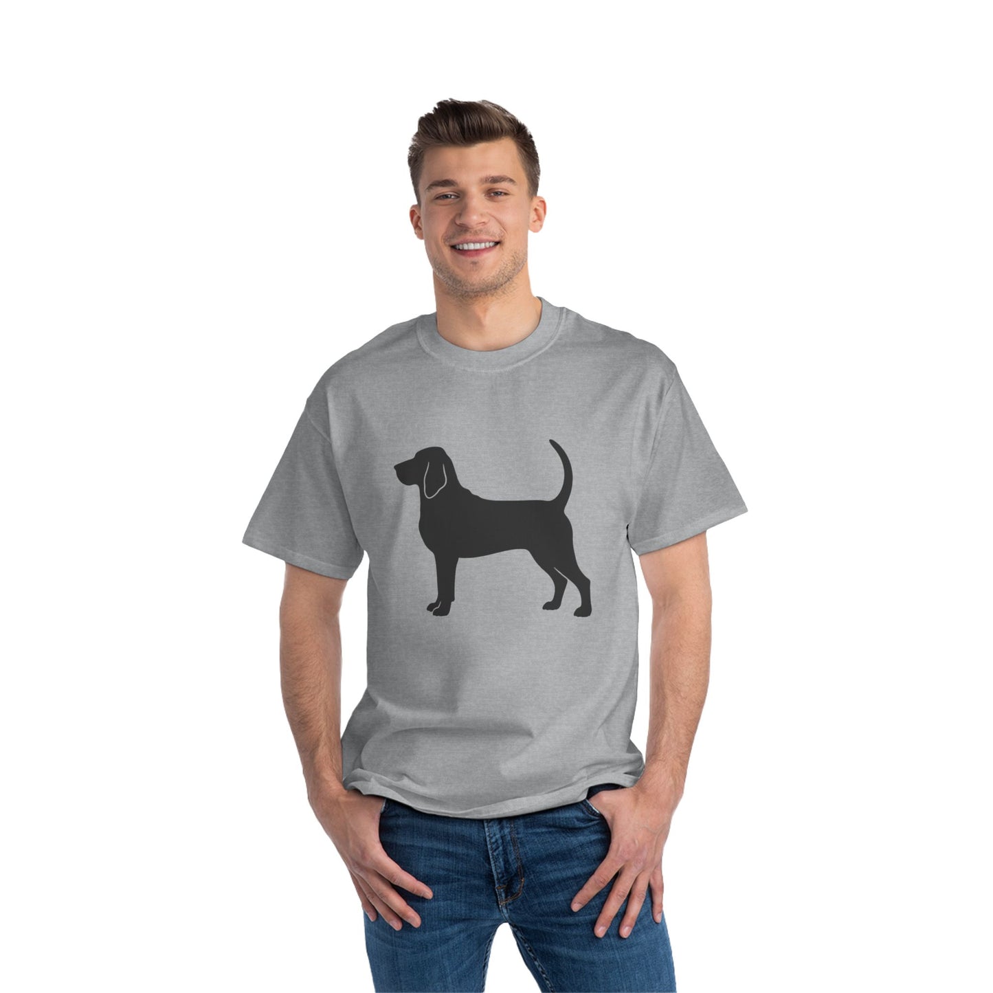 Bloodhound Silhouette Men's Short-Sleeve Crewneck Tee
