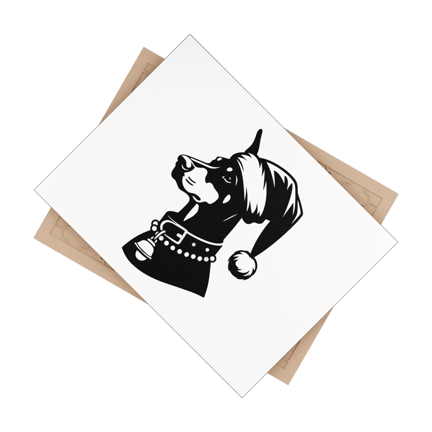 Santa Paws Doberman Ceramic Photo Tile