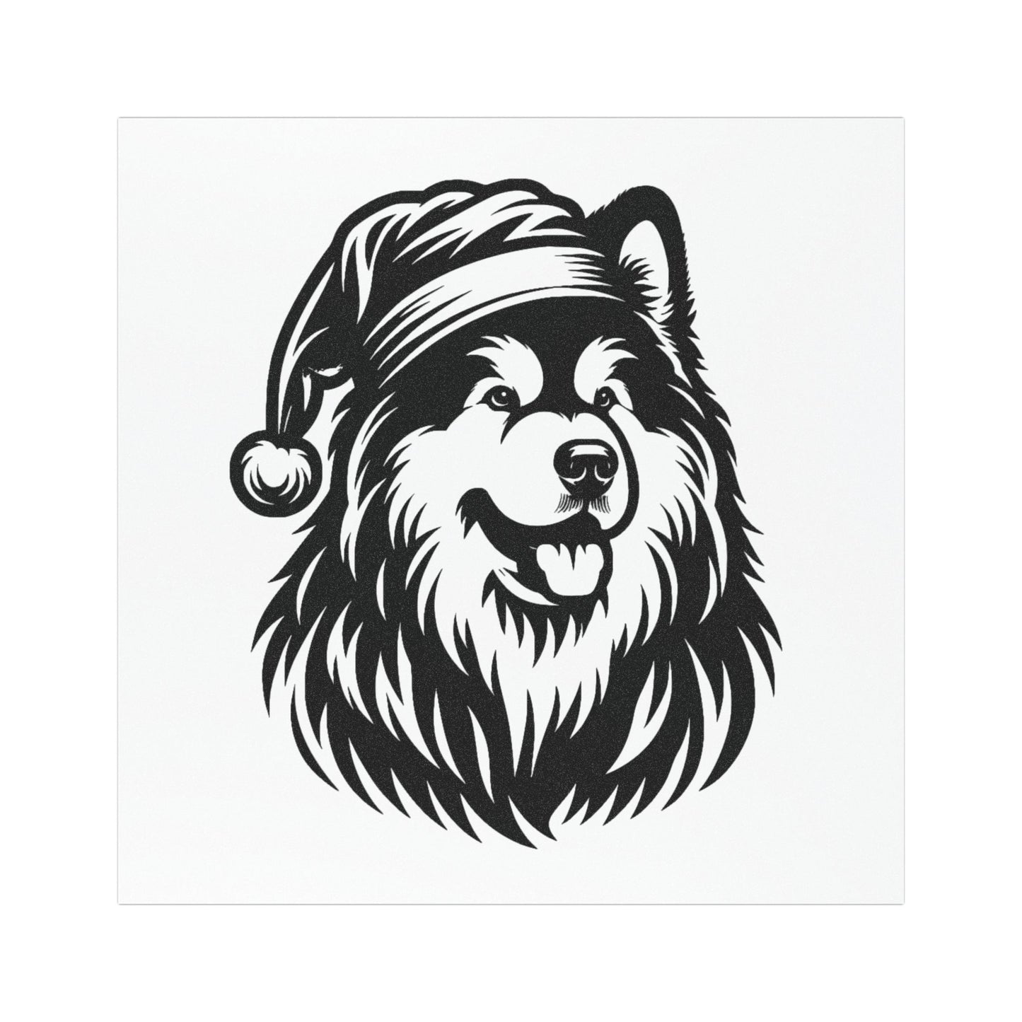 Santa Paws Malamute Indoor/Outdoor Magnet