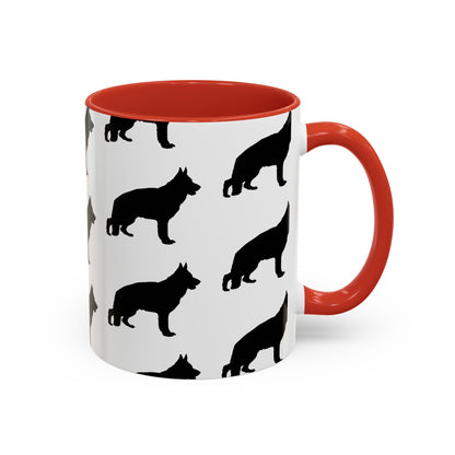 German Shepherd Silhouette 2-Tone Coffee Mug
