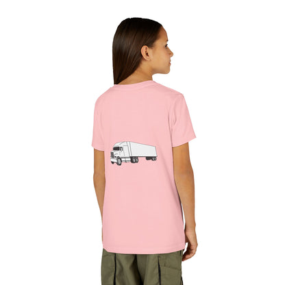 Semi Truck Youth Unisex Short Sleeve Crewneck Tee