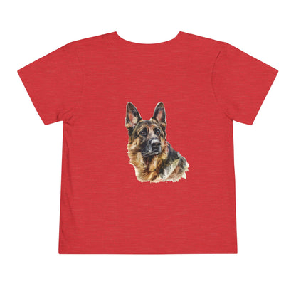 German Shepherd Head Toddler Unisex Short Sleeve Crewneck Tee