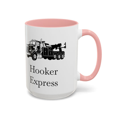 H**ker Express Heavy Tow Truck 2-Tone Coffee Mug