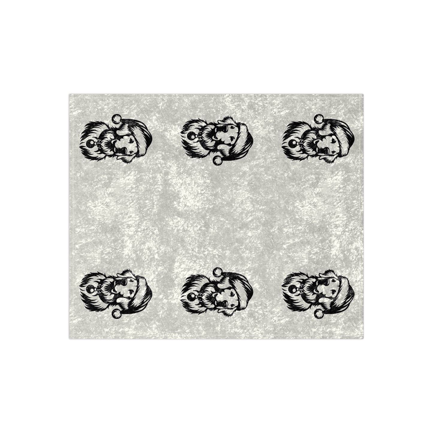 Santa Paws Golden Crushed Velvet Blanket
