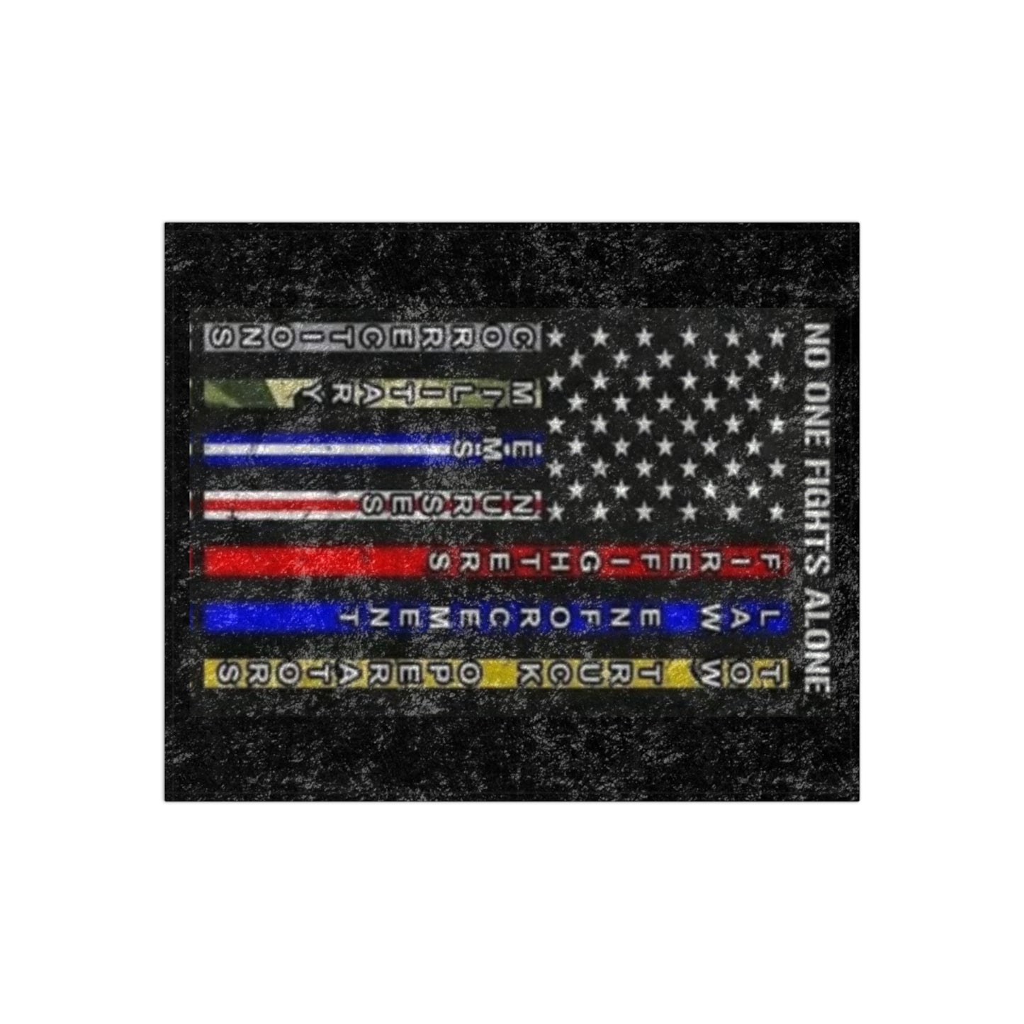 No One Fights Alone Crushed Velvet Blanket