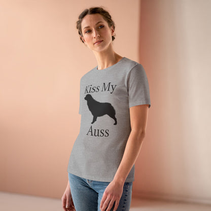 Kiss My Auss Women's Short Sleeve Crewneck Tee