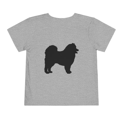 Samoyed Silhouette Toddler Unisex Short Sleeve Crewneck Tee