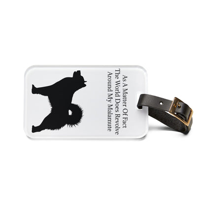 Matter Of Fact Malamute Leather Strap Luggage Tag