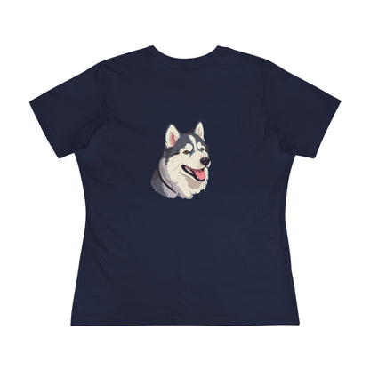 Malamute Head Women's Short Sleeve Crewneck Tee