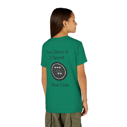 5 Speed How Cute Youth Unisex Short Sleeve Crewneck Tee