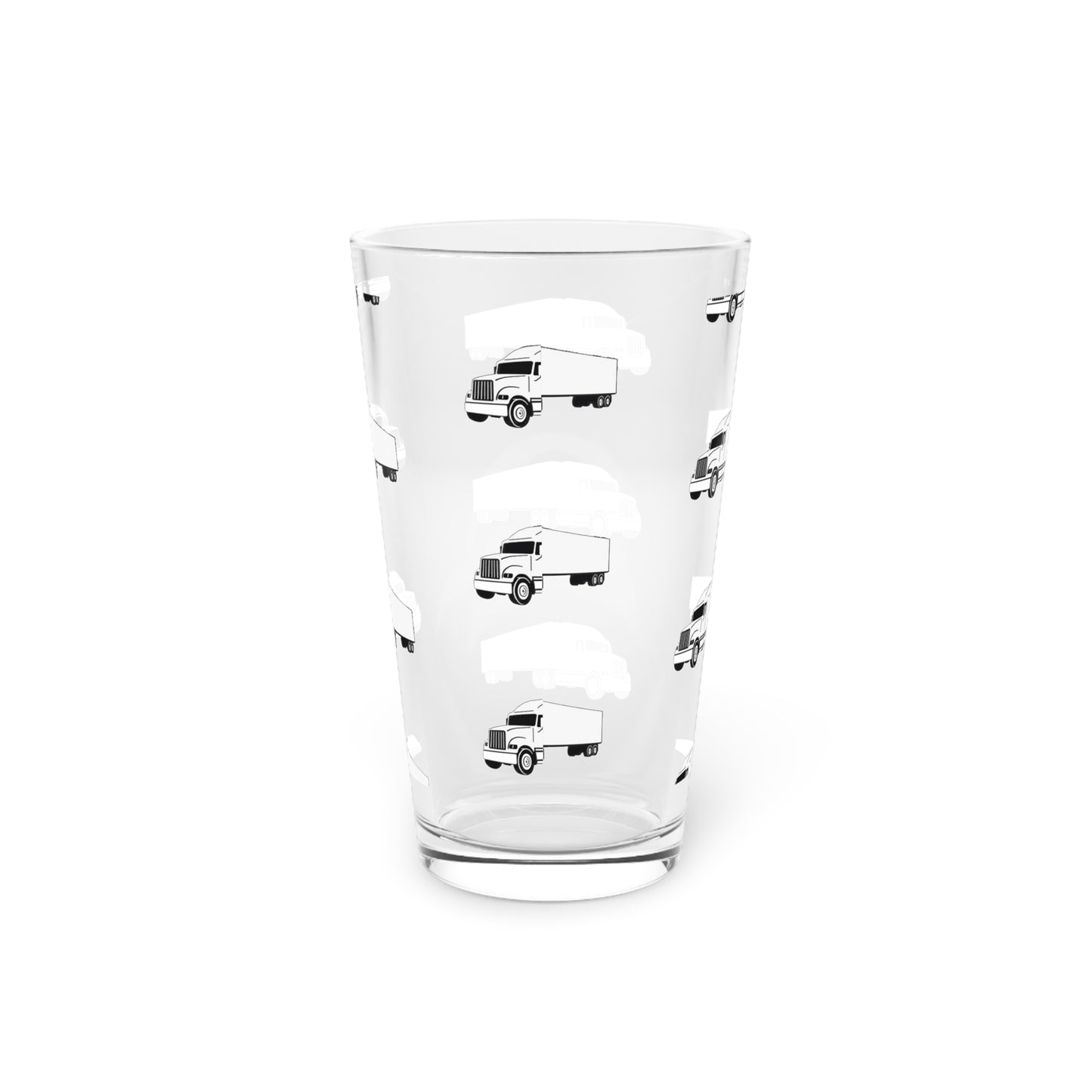 Semi Truck Drinking Glass