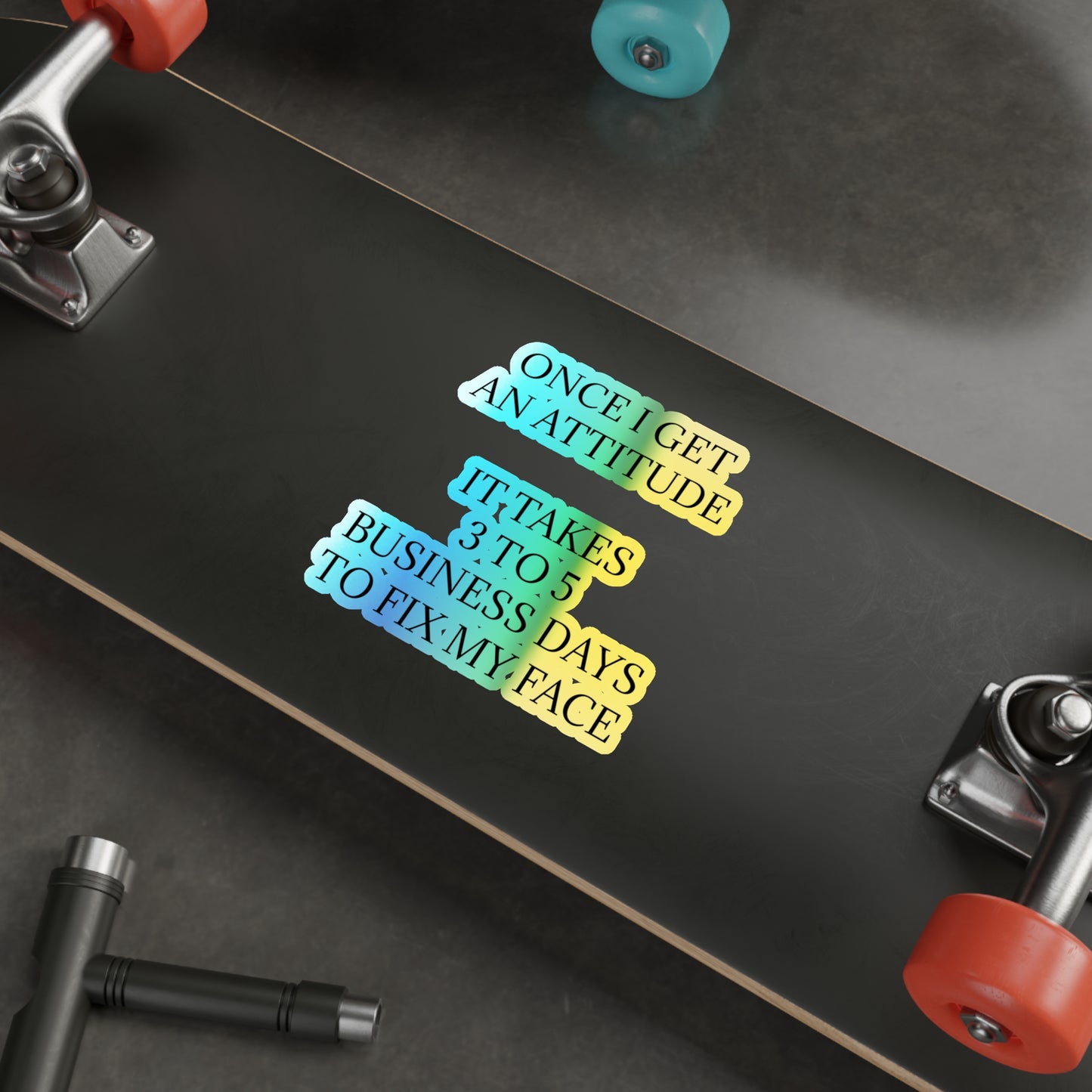 Fix My Face Holographic Sticker