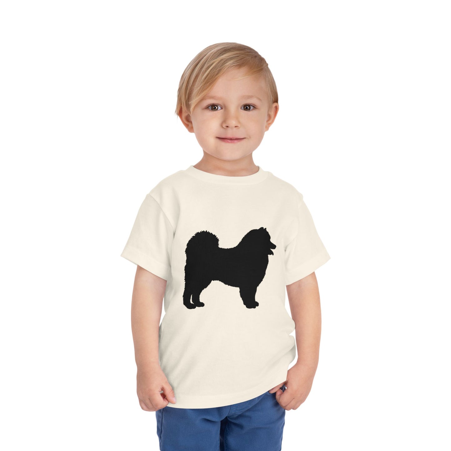 Samoyed Silhouette Toddler Unisex Short Sleeve Crewneck Tee