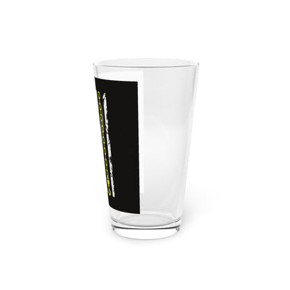 Thin Yellow Line Drinking Glass