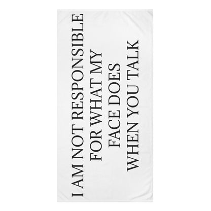 When You Talk Mink-Cotton  Beach Towel