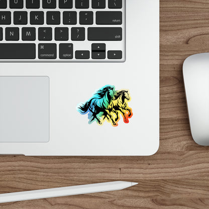Horsin' Around Holographic Sticker