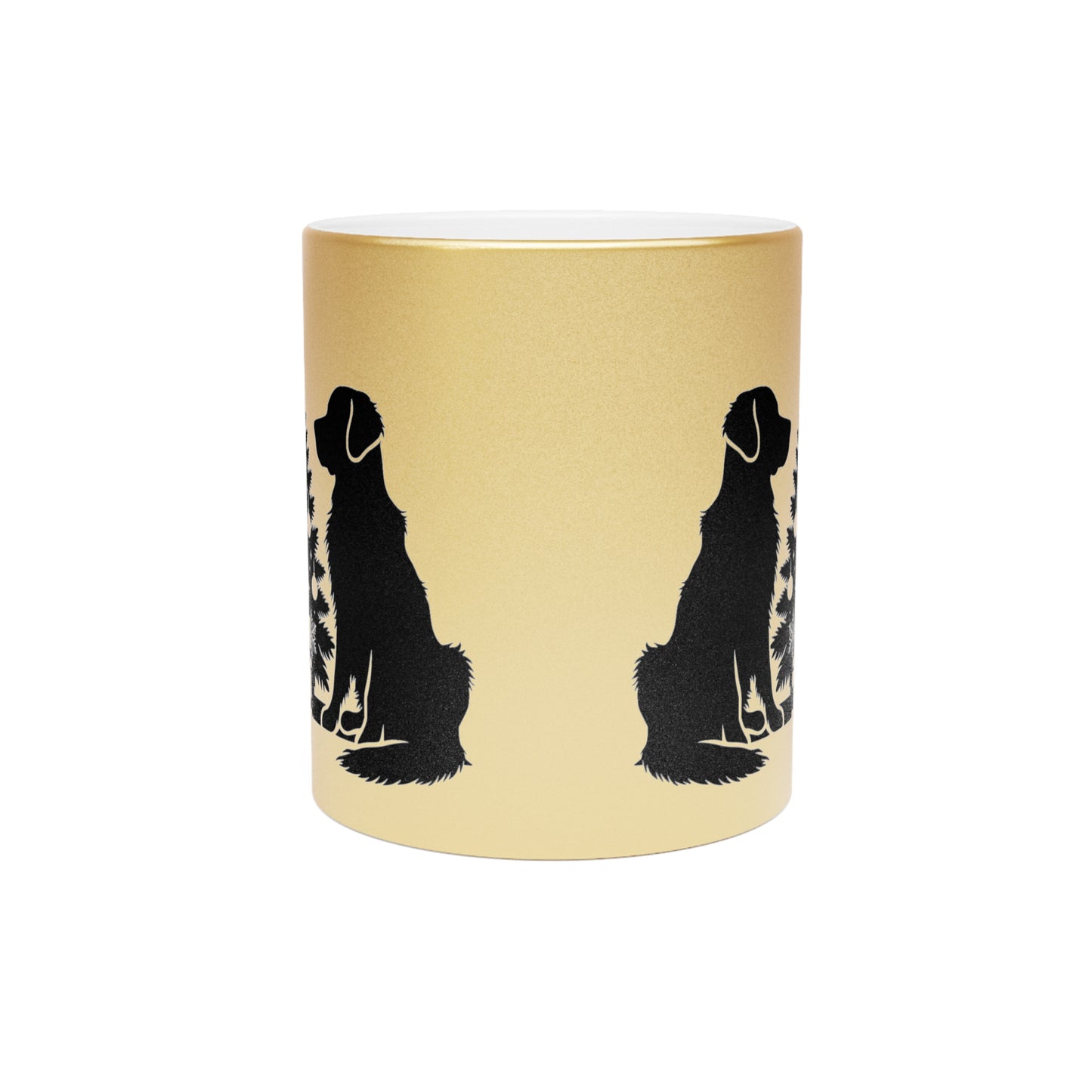 Golden Christmas Tree Metallic Coffee Mug