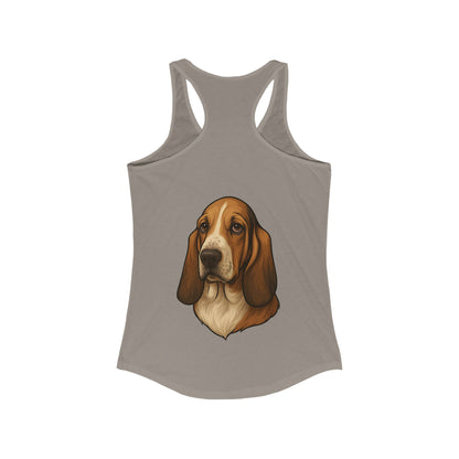 Basset Hound Head Women's Racerback Tank