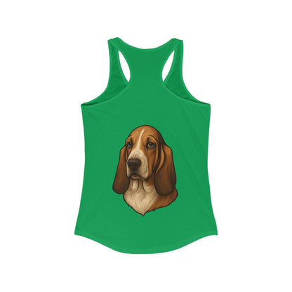 Basset Hound Head Women's Racerback Tank