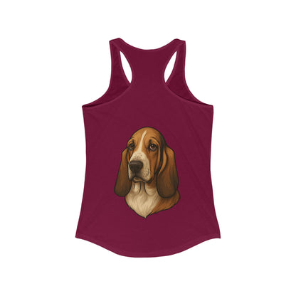 Basset Hound Head Women's Racerback Tank