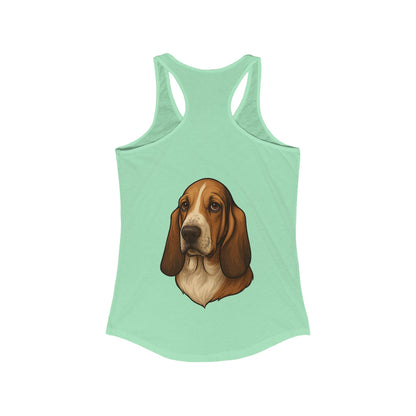 Basset Hound Head Women's Racerback Tank