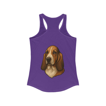 Basset Hound Head Women's Racerback Tank