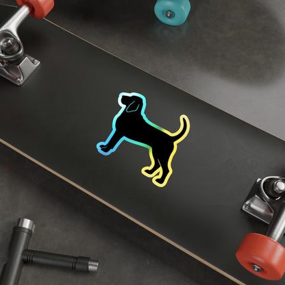 Bloodhound Silhouette Holographic Sticker