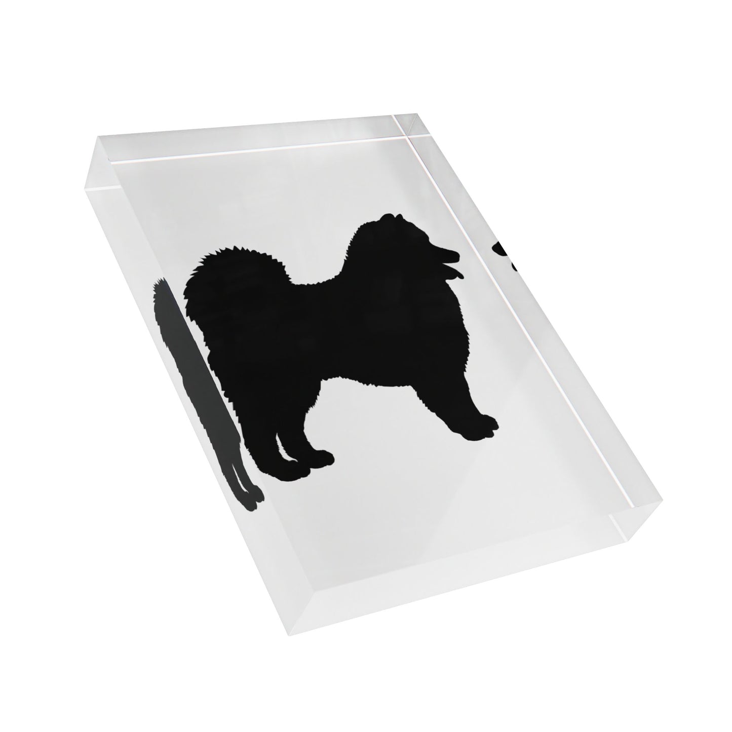Samoyed Sillhouette Acrylic Photo Block