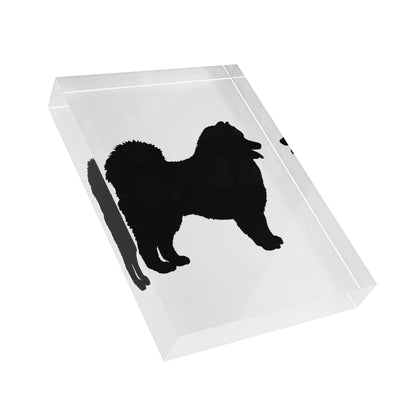 Samoyed Sillhouette Acrylic Photo Block