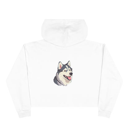 Malamute Head Women's Crop Hoodie
