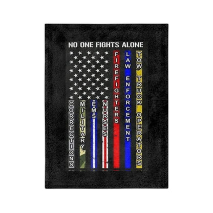 No One Fights Alone Velveteen Microfiber Blanket