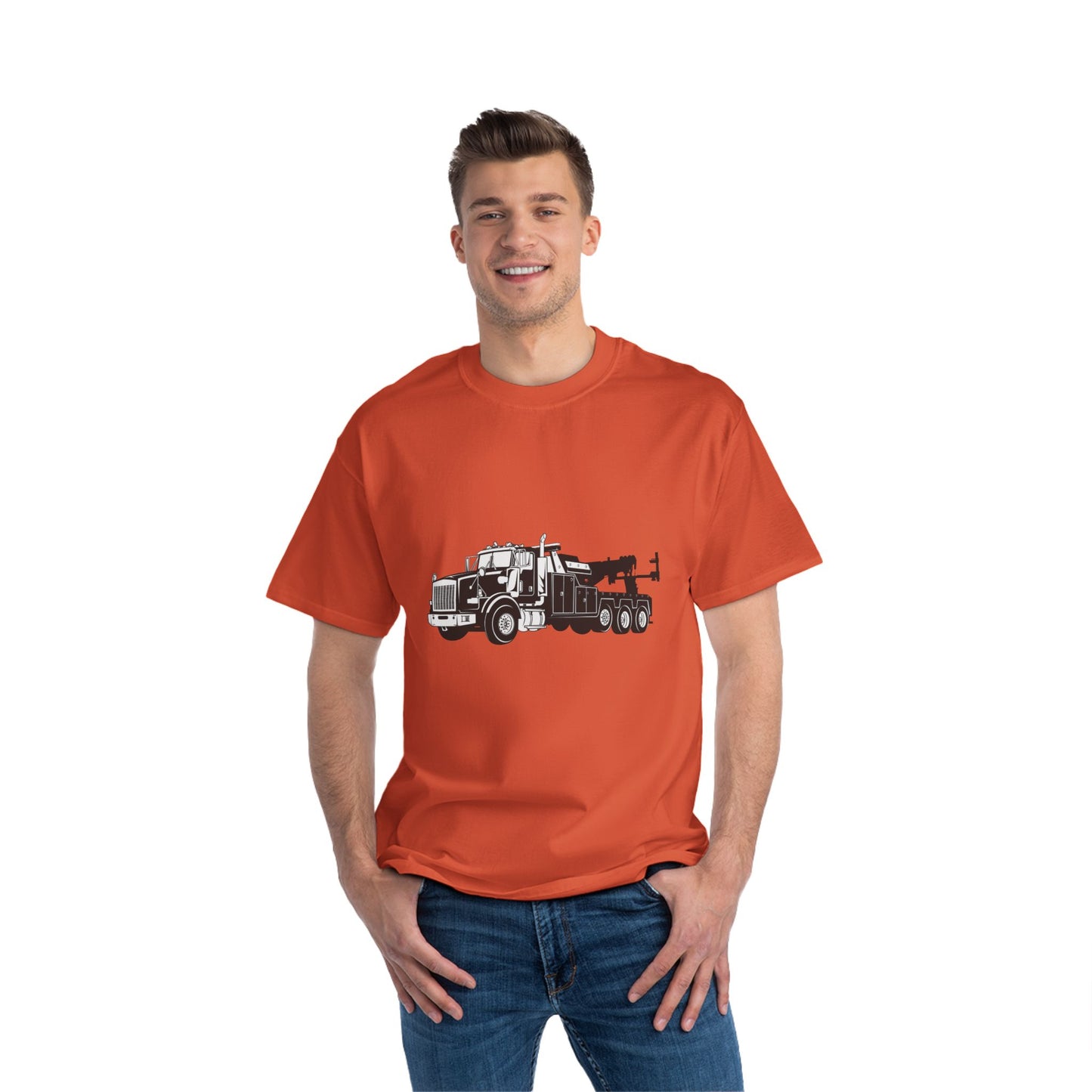 Heavy Tow Truck Men's Short-Sleeve Crewneck Tee