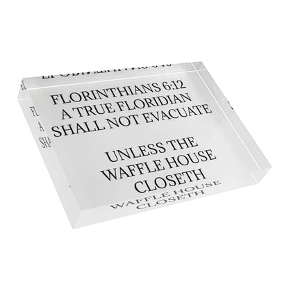 Florinthians 6:12 Acrylic Photo Block