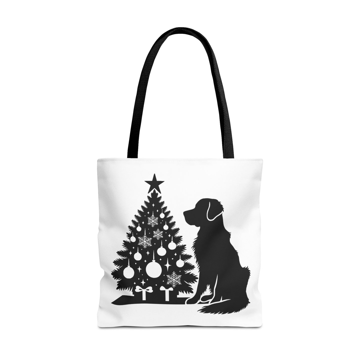 Golden Christmas Tree Tote Bag