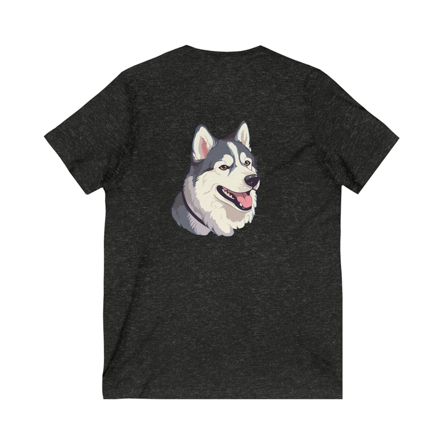 Malamute Head Unisex Short Sleeve V-Neck Tee