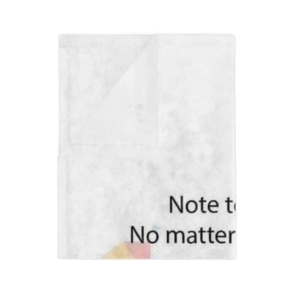 Note To Self Velveteen Microfiber Blanket