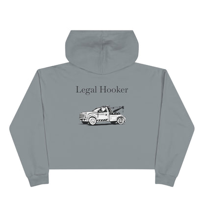 Legal H**ker Wheel Lift Tow Truck Women's Crop Hoodie