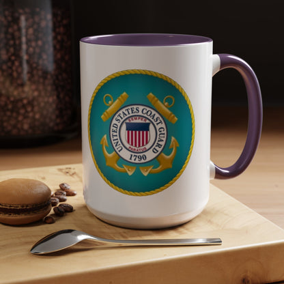 US Coast Guard 2-Tone Coffee Mug