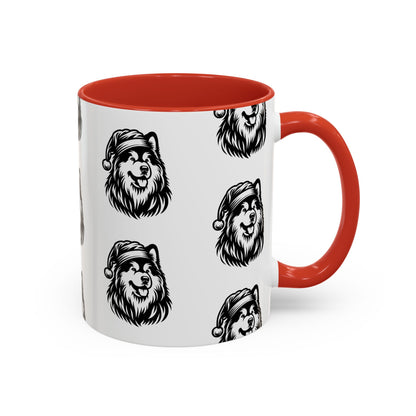 Santa Paws Malamute 2-Tone Coffee Mug
