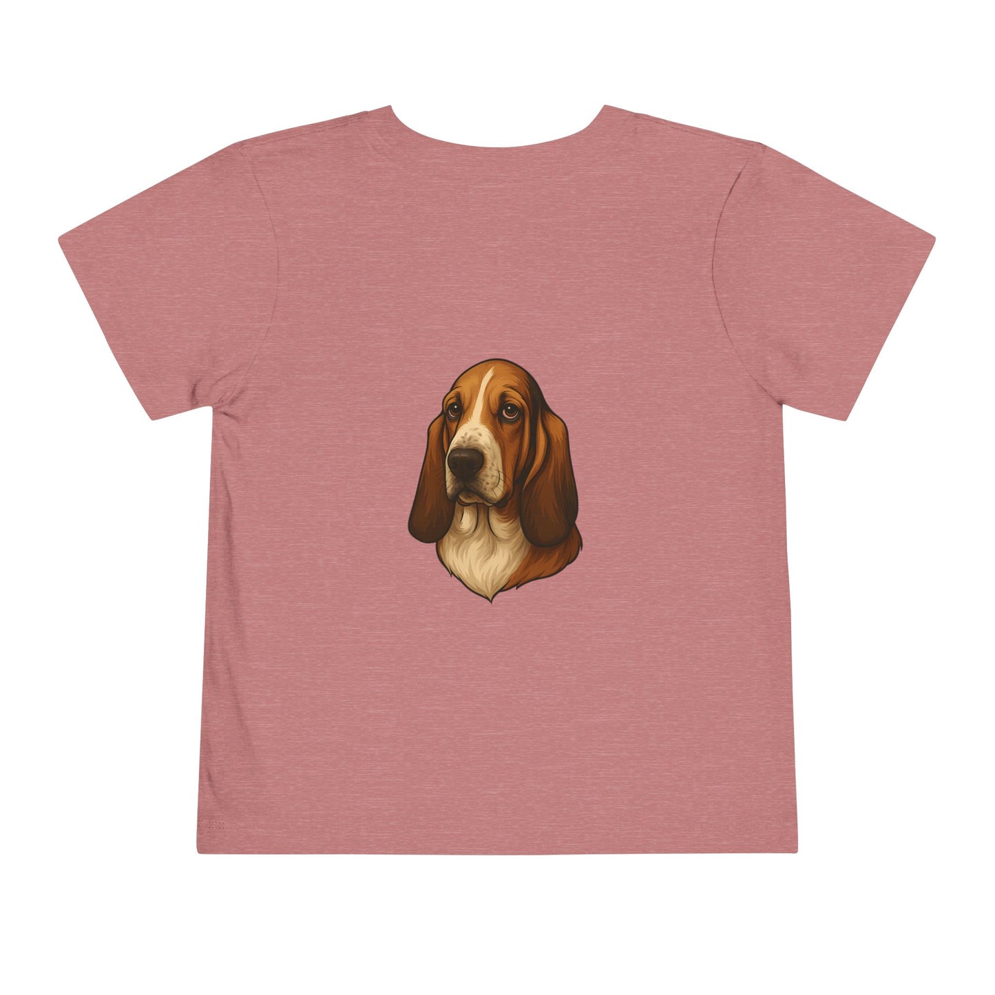 Basset Hound Head Toddler Unisex Short Sleeve Crewneck Tee