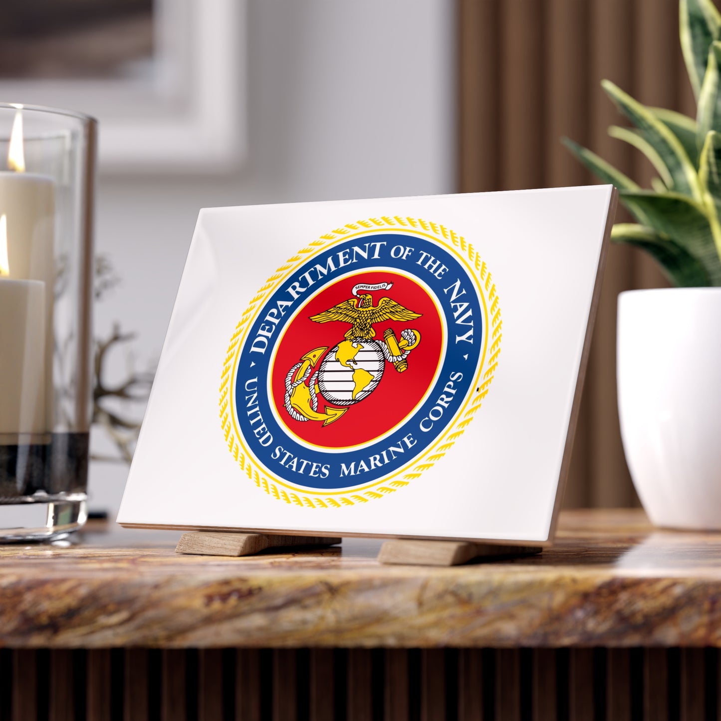 US Marine Corps Ceramic Photo Tile