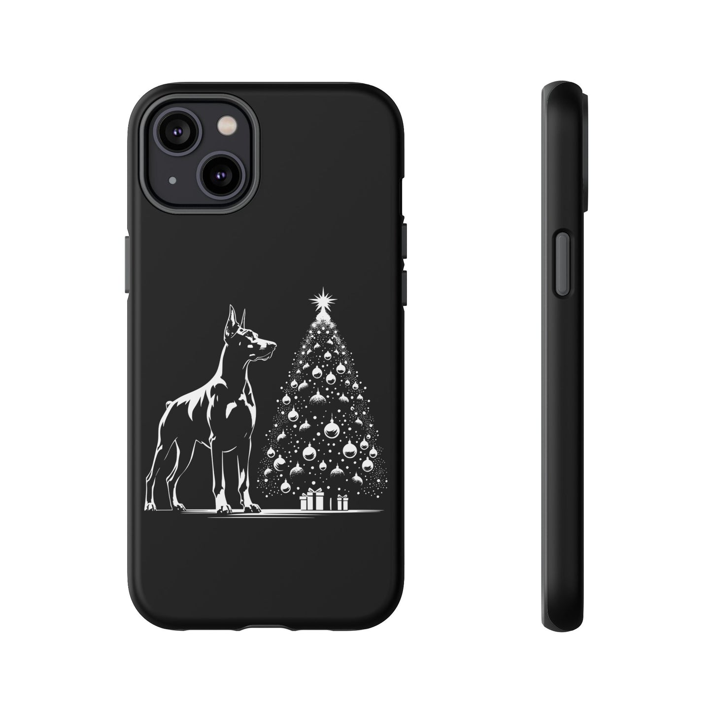 Doberman Christmas Tree iPhone Case