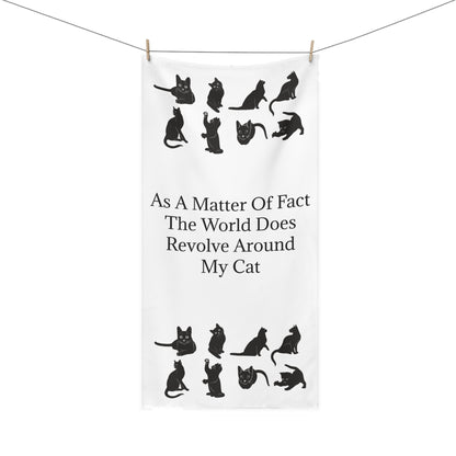 Matter Of Fact Cat Mink-Cotton  Beach Towel