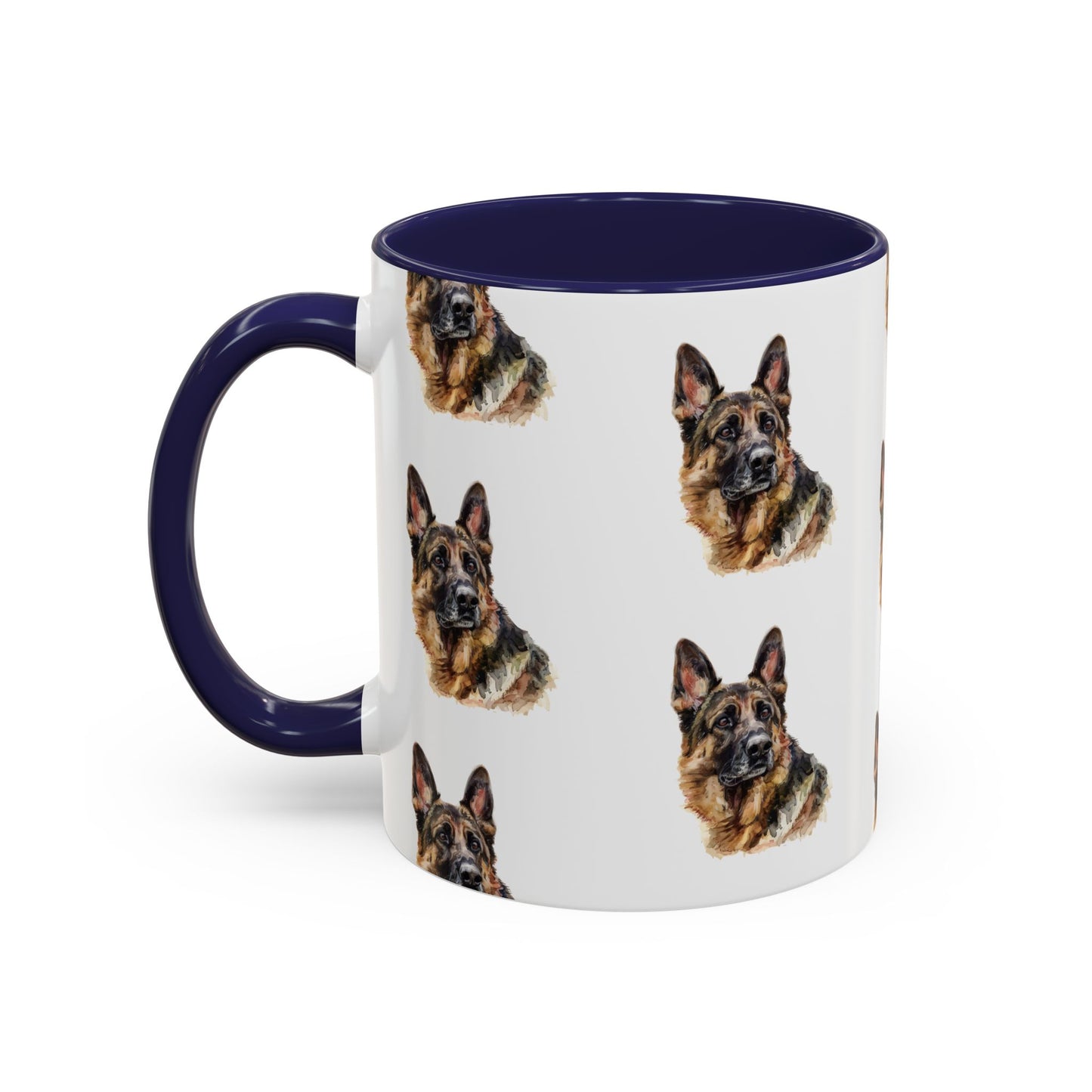 German Shepherd Head 2-Tone Coffee Mug