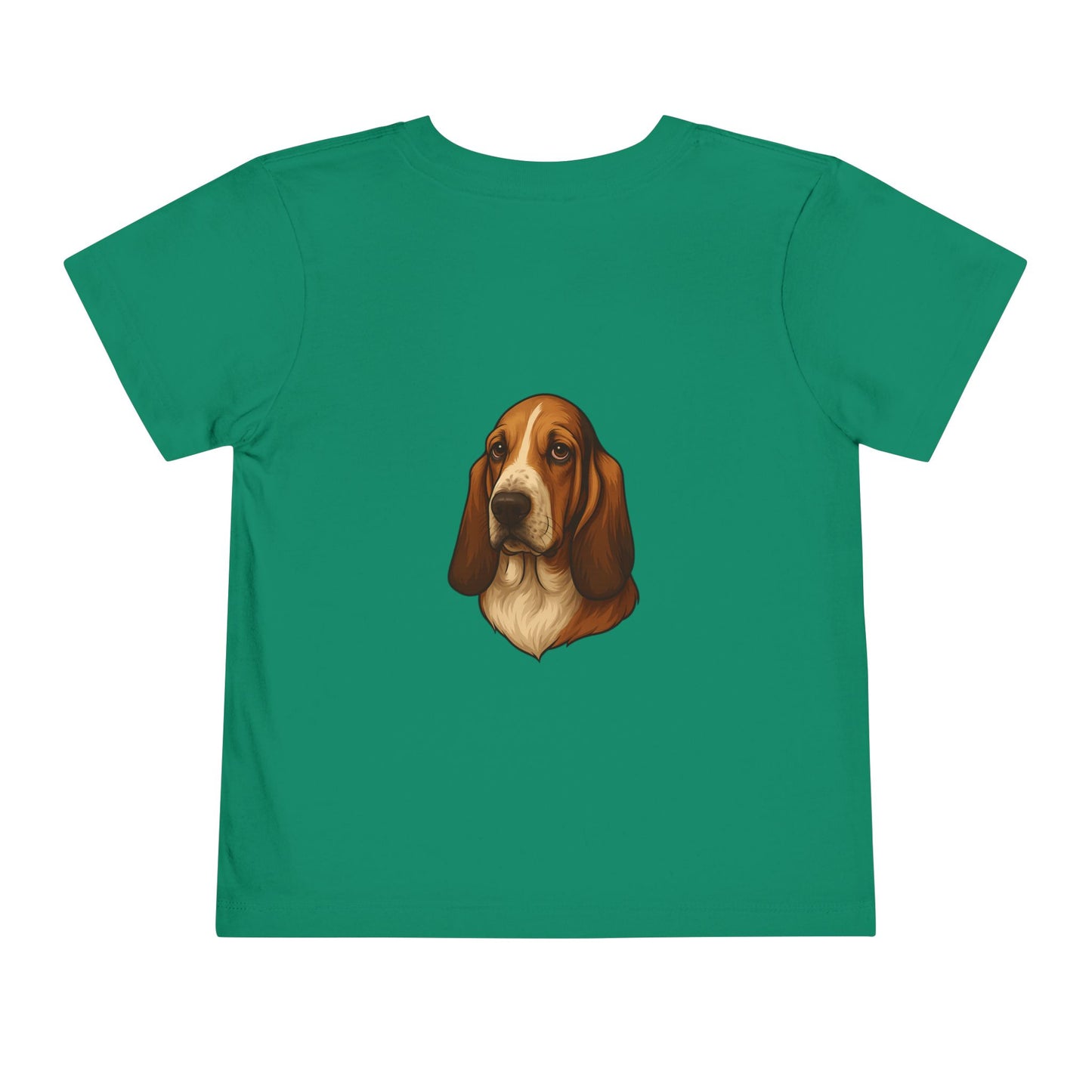 Basset Hound Head Toddler Unisex Short Sleeve Crewneck Tee