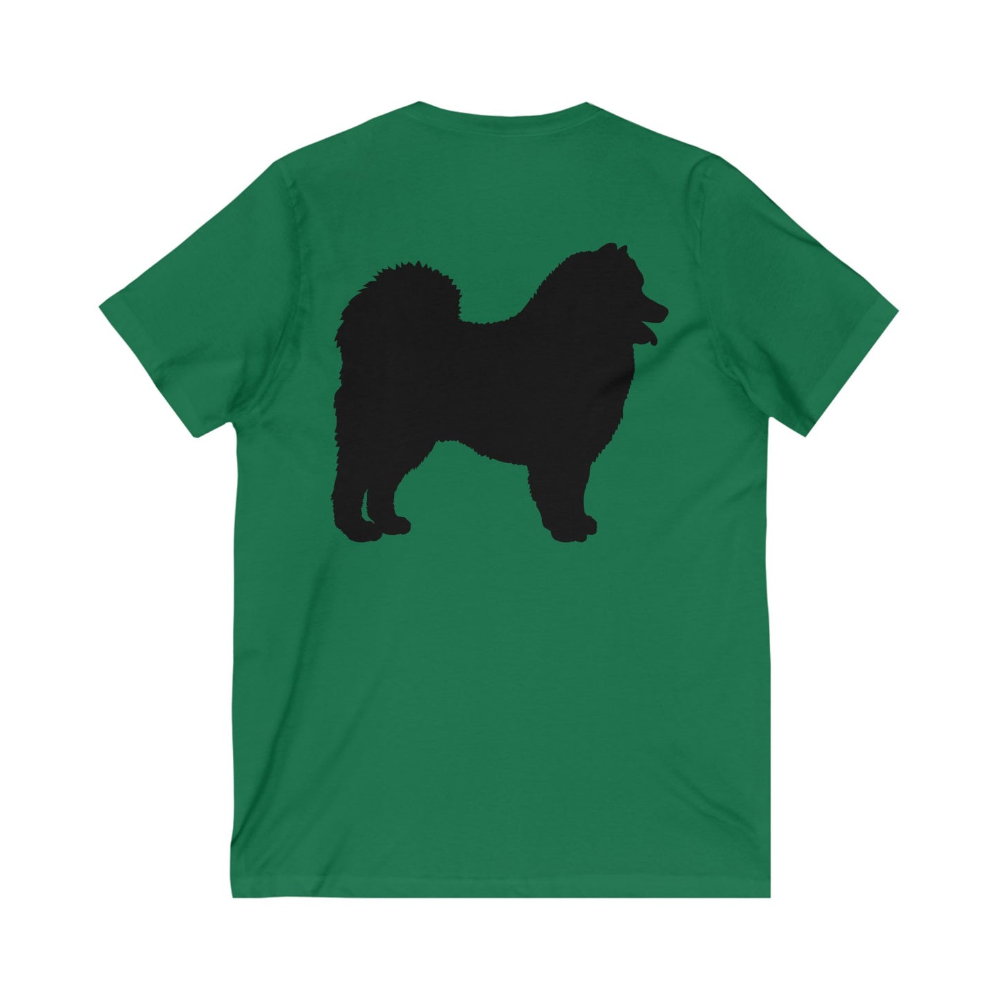 Samoyed Silhouette Unisex Short Sleeve V-Neck Tee