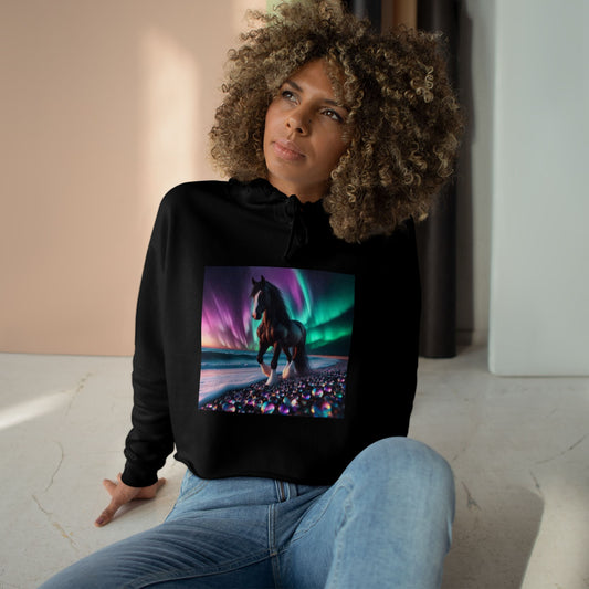 Midnight Magic Women's Crop Hoodie