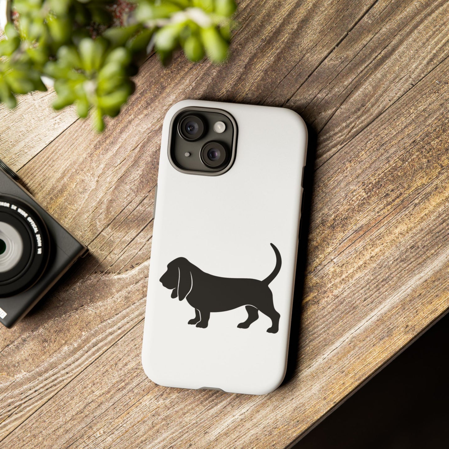 Basset Hound Silhouette iPhone Case